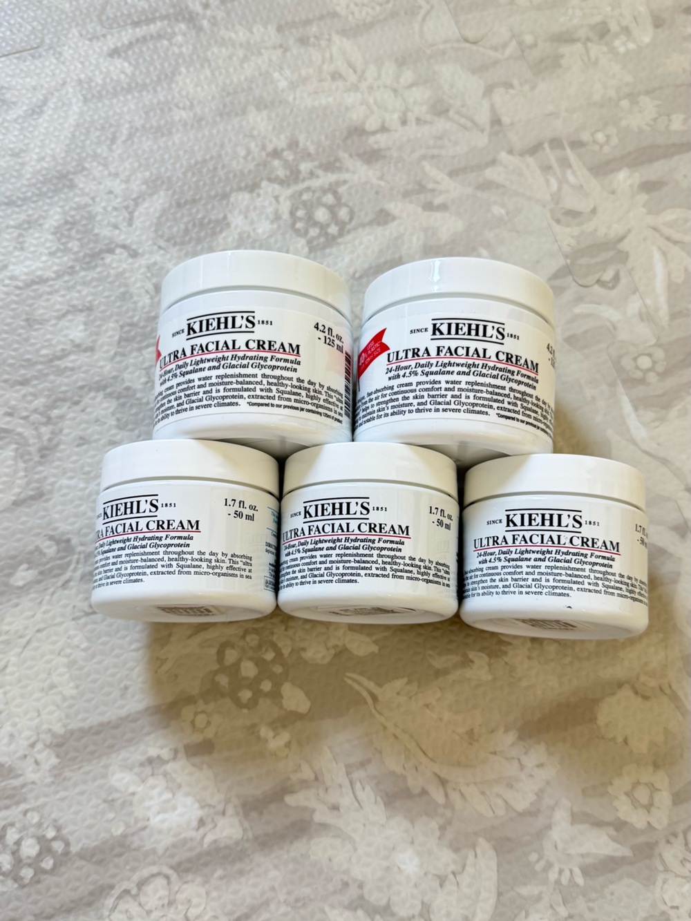 Kiehl's Ultra Facial Cream Jars in White with Black & Red Accents